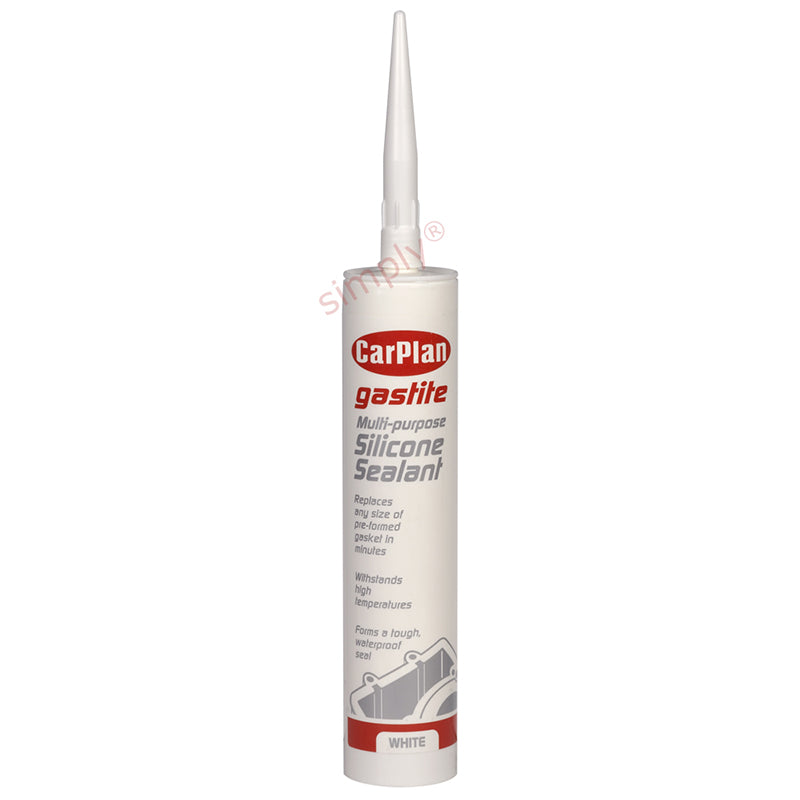 CarPlan Gastite Silicone Sealant (White) 310ml - Allow 2-3 Days