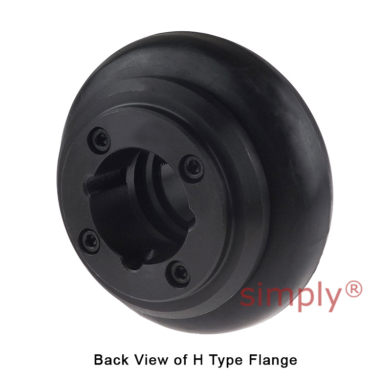 Major Brand F50H/F50H Outer Facing Taper Bores Type Tyre Drive Coupling Assembly with Natural Rubber Tyre
