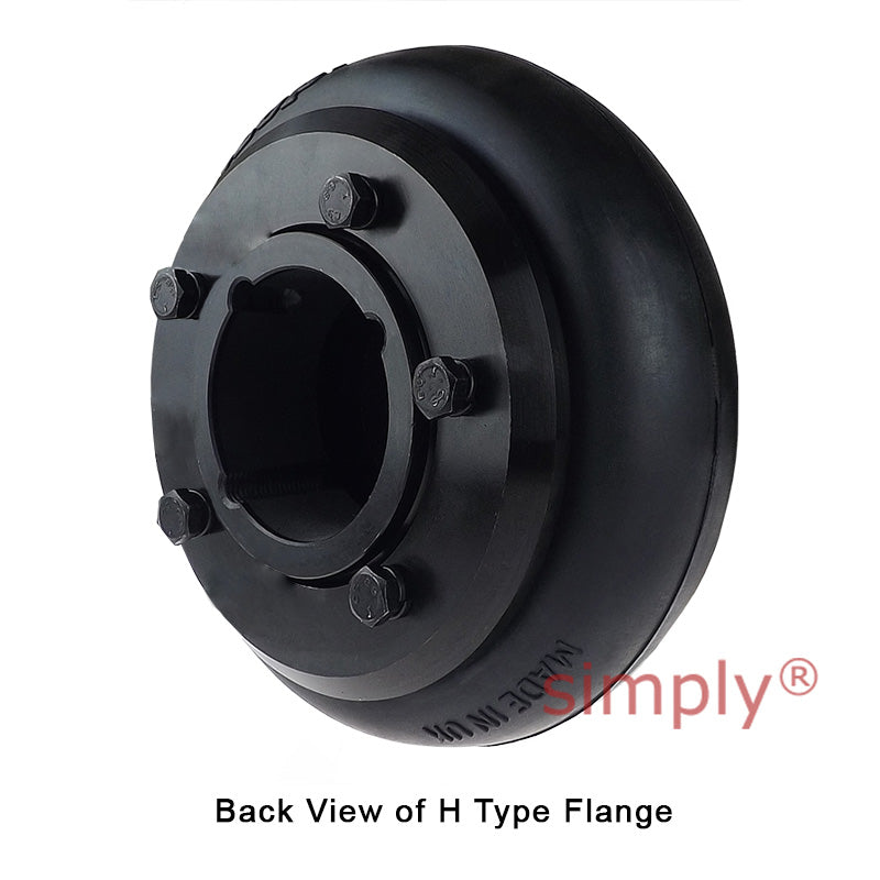 Major Brand F70H/F70B Outer Facing Taper Bore/Pilot Bored Tyre Drive Coupling Assembly with Fire Resistant Antistatic (F.R.A.S) Tyre