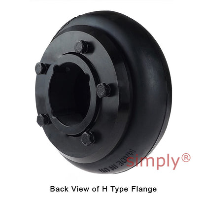 Major Brand F70H/F70H Outer Facing Taper Bores Type Tyre Drive Coupling Assembly with Fire Resistant Antistatic (F.R.A.S) Tyre