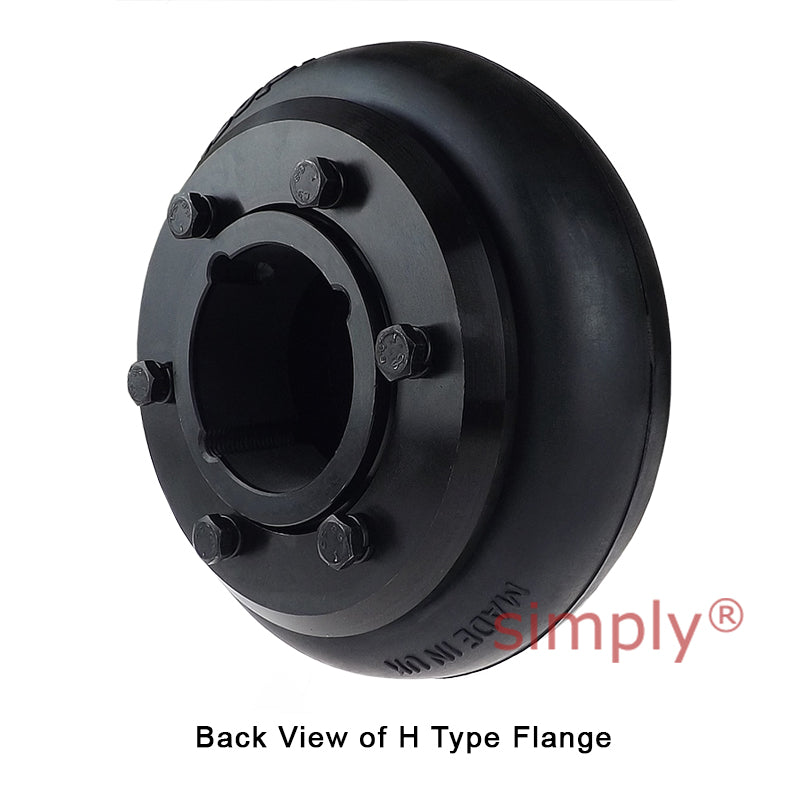 Major Brand F120H/F120H Outer Facing Taper Bores Type Tyre Drive Coupling Assembly with Fire Resistant Antistatic (F.R.A.S) Tyre
