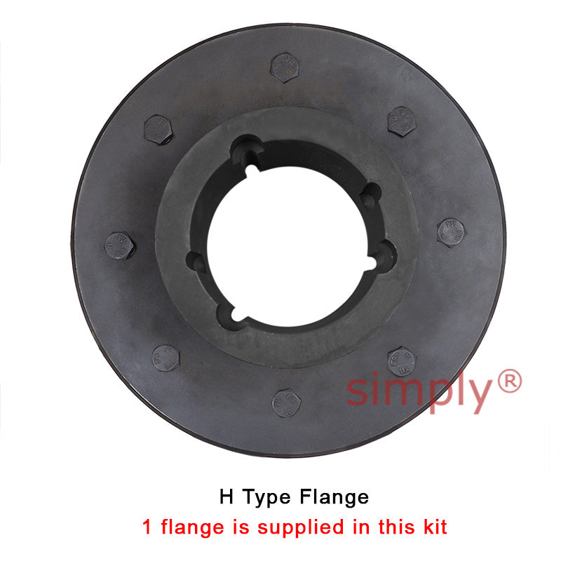 Major Brand F160H/F160F Inner/Outer Facing Taper Bores Type Tyre Drive Coupling Assembly with Natural Rubber Tyre