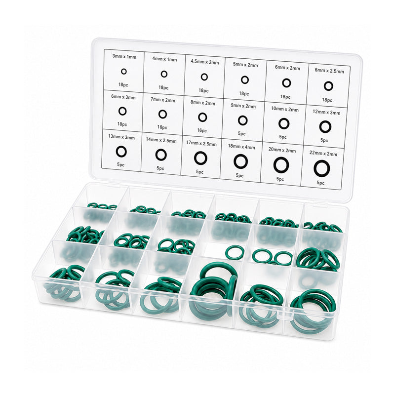 205 Piece HNBR Hydrogenated Nitrile Butadiene Rubber O Ring Set
