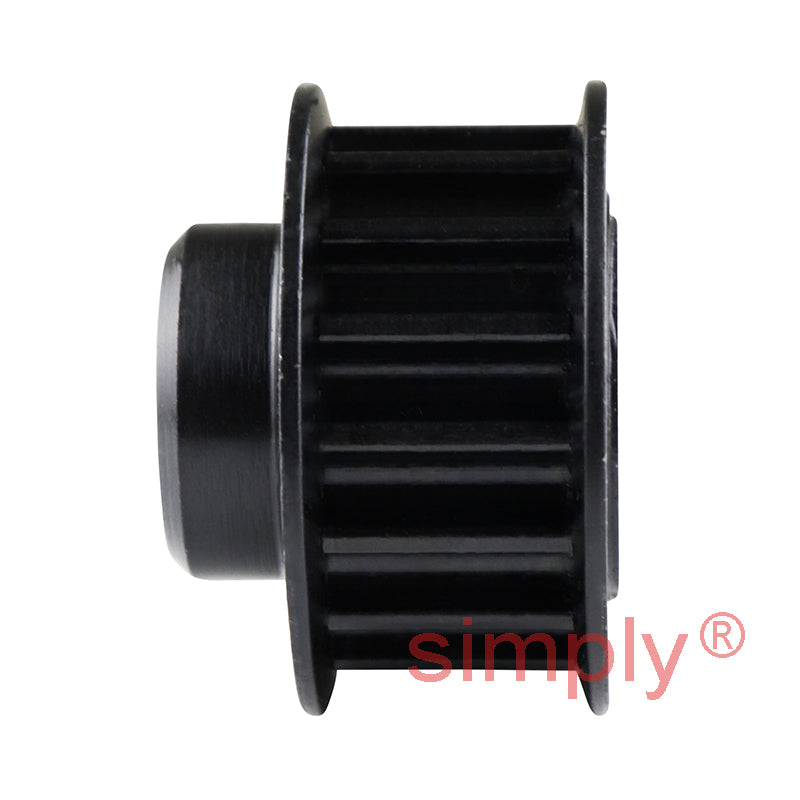 P16-5M-09F - 5mm Pitch 16 Tooth Flanged HTD Type Steel Pilot Bore Timing Pulley for 9mm Wide Belts