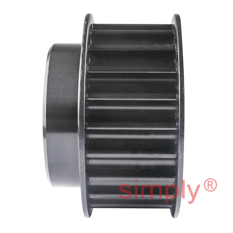 P22-8M-20F - 8mm Pitch 22 Tooth Flanged HTD Type Steel Pilot Bore Timing Pulley for 20mm Wide Belts