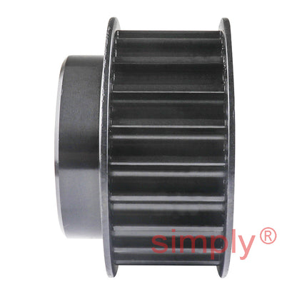 P22-8M-20F - 8mm Pitch 22 Tooth Flanged HTD Type Steel Pilot Bore Timing Pulley for 20mm Wide Belts