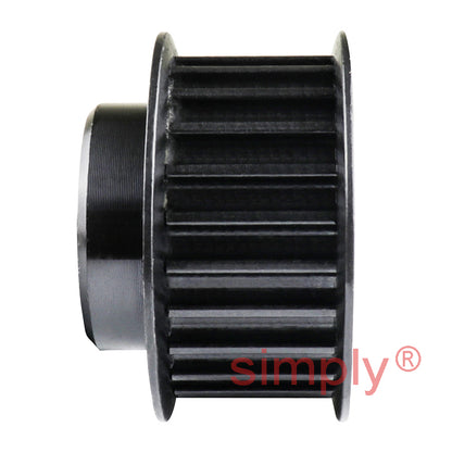 P24-5M-15F - 5mm Pitch 24 Tooth Flanged HTD Type Steel Pilot Bore Timing Pulley for 15mm Wide Belts