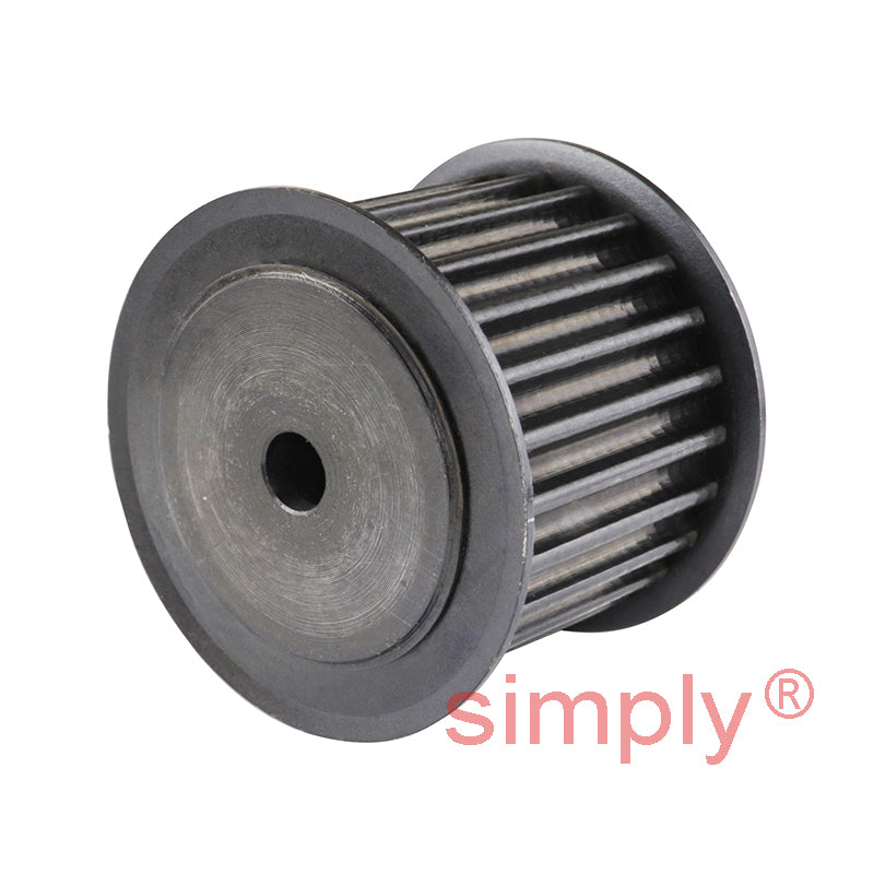 P24-5M-25F - 5mm Pitch 24 Tooth Flanged HTD Type Steel Pilot Bore Timing Pulley for 25mm Wide Belts