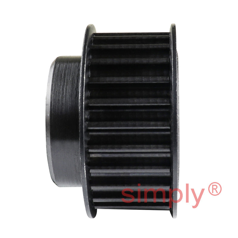 P26-5M-15F - 5mm Pitch 26 Tooth Flanged HTD Type Steel Pilot Bore Timing Pulley for 15mm Wide Belts
