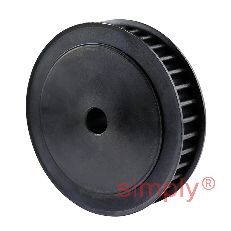 P36-5M-09F - 5mm Pitch 36 Tooth Flanged HTD Type Steel Pilot Bore Timing Pulley for 9mm Wide Belts