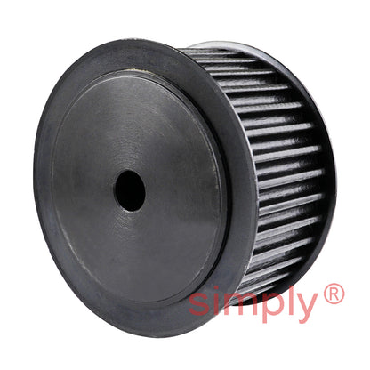 P36-5M-25F - 5mm Pitch 36 Tooth Flanged HTD Type Steel Pilot Bore Timing Pulley for 25mm Wide Belts