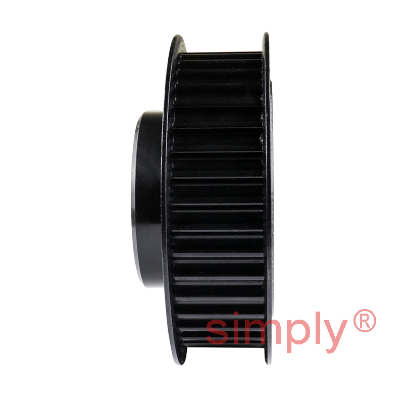 P40-5M-15F - 5mm Pitch 40 Tooth Flanged HTD Type Steel Pilot Bore Timing Pulley for 15mm Wide Belts