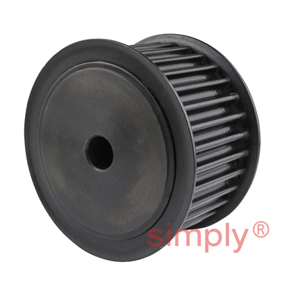 P40-5M-25F - 5mm Pitch 40 Tooth Flanged HTD Type Steel Pilot Bore Timing Pulley for 25mm Wide Belts