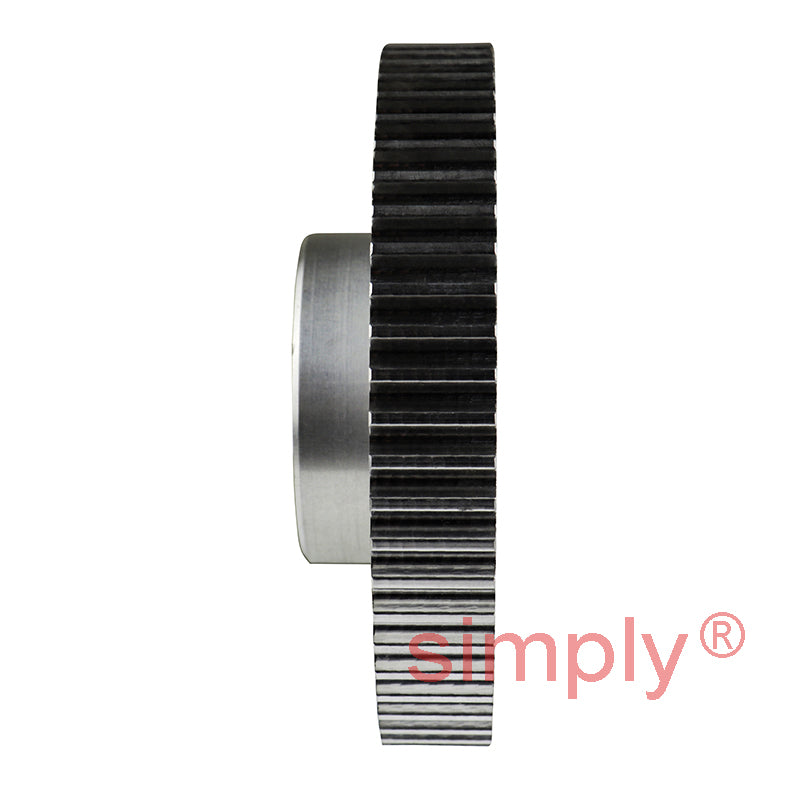 P44-5M-09 - 5mm Pitch 44 Tooth Flangeless HTD Type Aluminium Pilot Bore Timing Pulley for 9mm Wide Belts
