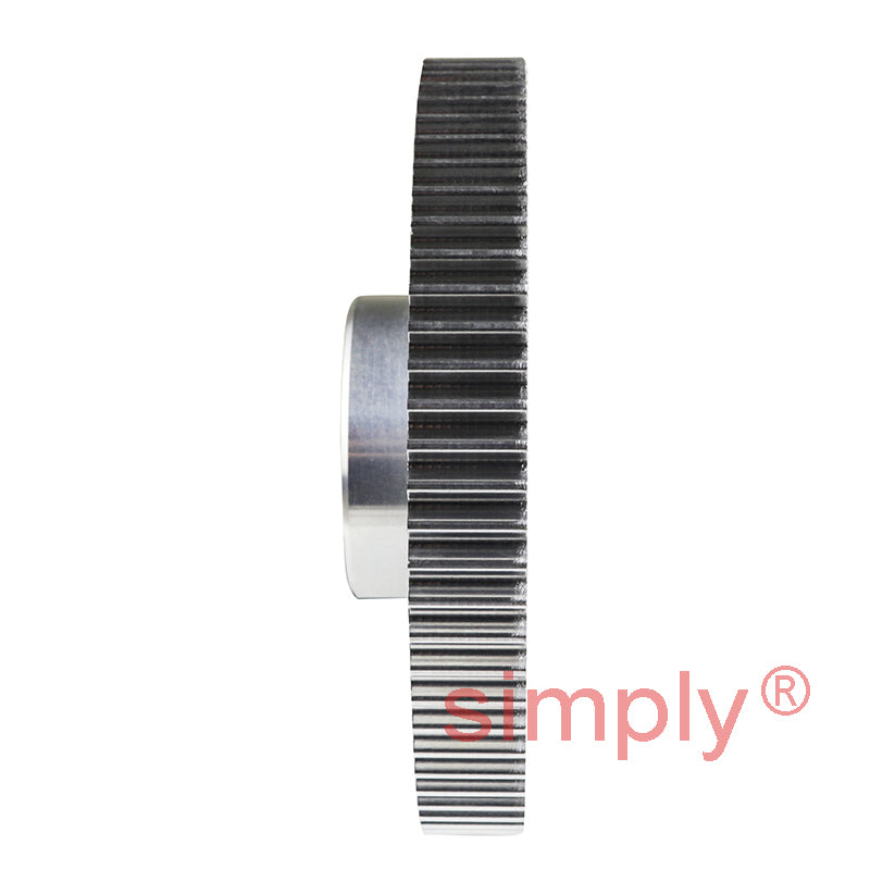 P72-5M-09 - 5mm Pitch 72 Tooth Flangeless HTD Type Aluminium Pilot Bore Timing Pulley for 9mm Wide Belts