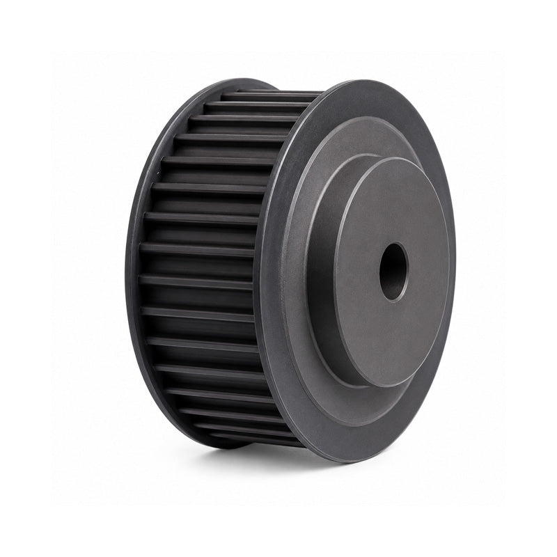 TL25-H-100F - 1/2 inch Pitch 25 Tooth Flanged Tapered Bore Steel Timing Pulley for 1 inch Wide Belts
