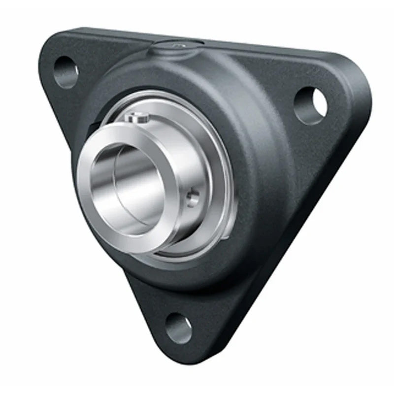 INA PCFTR17XL Three Bolt Cast Iron Triangular Housing Unit with Eccentric Collar Insert 17mm Bore