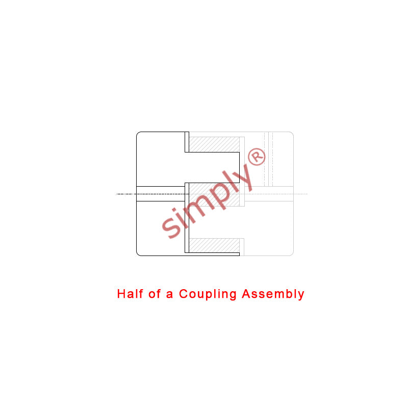 Major Brand L035B Pilot Bored Jaw Coupling Max Bore 8mm