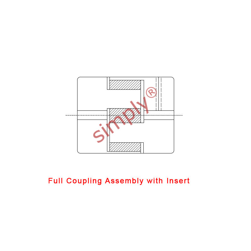 Major Brand L095B/L095B Pilot Bored Jaw Coupling Assembly Max Bore 28mm with Nitrile Rubber Insert