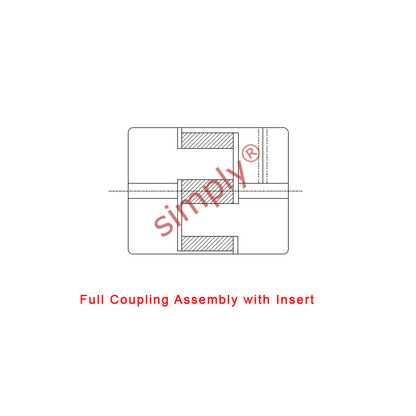 Major Brand L070B/L070B Pilot Bored Jaw Coupling Assembly Max Bore 19mm with Nitrile Rubber Insert