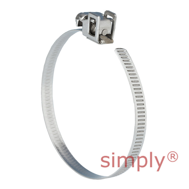 FLS175SS 304 Stainless Steel Jubilee Quick Release Fliplock Strap Adjustment Range 50mm-175mm Band Width 7mm