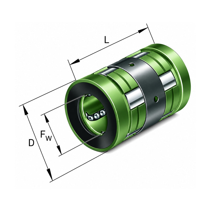INA KN16BPP Relubricatable Open Linear Ball Bushing with Contact Seals 16x26x36mm