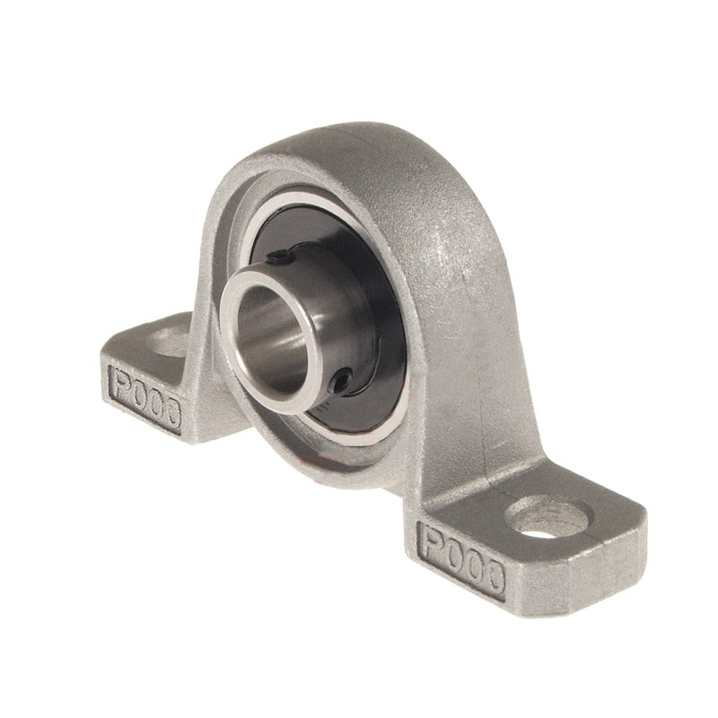 KP003 2 Bolt Aluminium Pillow Block with 17mm Bore Grub Screw Insert
