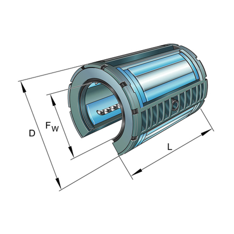 INA KSO16PP Open Self Aligning Linear Ball Bushing with Contact Seals 16x26x36mm