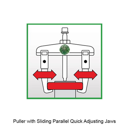 KUKKO Series 20-2+S Universal 2-Jaw Puller with Sliding Parallel Narrow Quick Adjusting Jaws 160mm