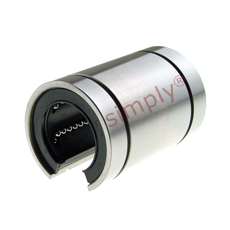 LMB16UUOP Imperial Open Linear Ball Bushing with Rubber Seals 1x1.563x2.25 inch - Allow 2-3 Days