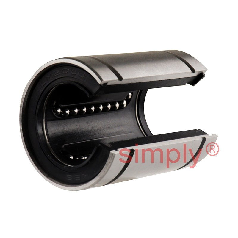 LM20UUOP Open Linear Ball Bushing with Rubber Seals 20x32x42mm