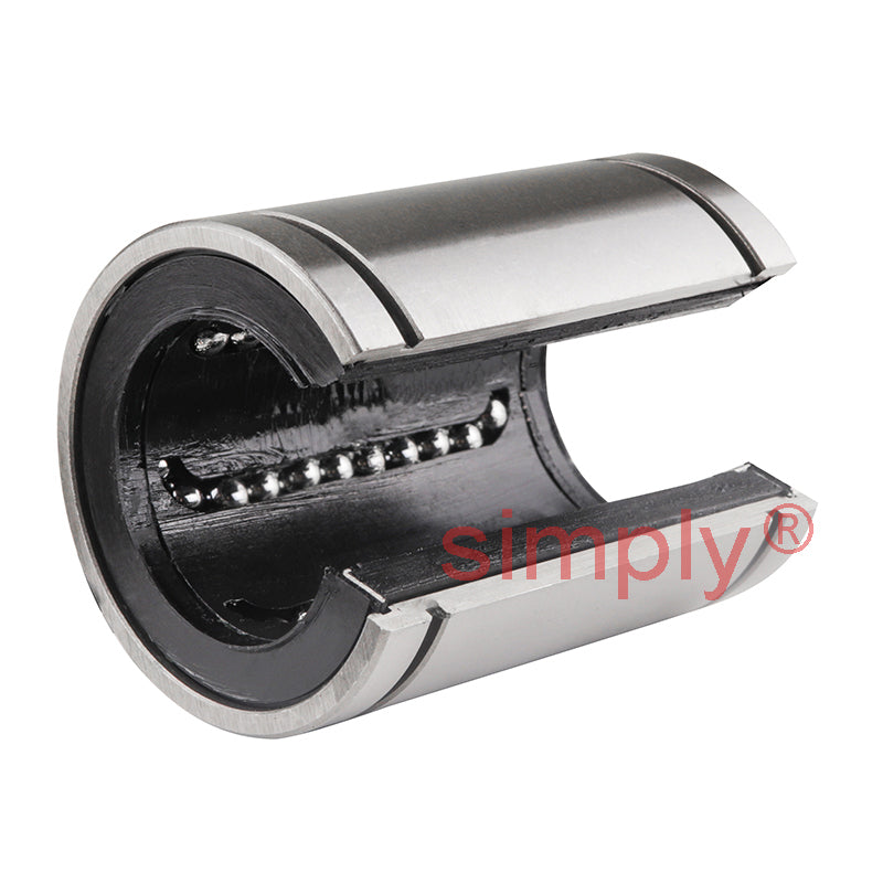 LMB24UUOP Imperial Open Linear Ball Bushing with Rubber Seals 1.5x2.375x3 inch