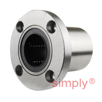 LMEF40UU Round Flanged Linear Ball Bushing with Rubber Seals and Resin Retainer 40x62x80mm
