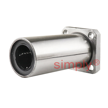 LMEK20LUU Long Square Flanged Linear Ball Bushing with Rubber Seals and Resin Retainer 20x32x80mm