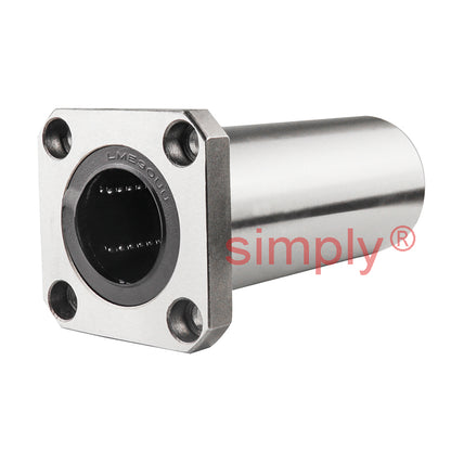 LMEK30LUU Long Square Flanged Linear Ball Bushing with Rubber Seals and Resin Retainer 30x47x123mm