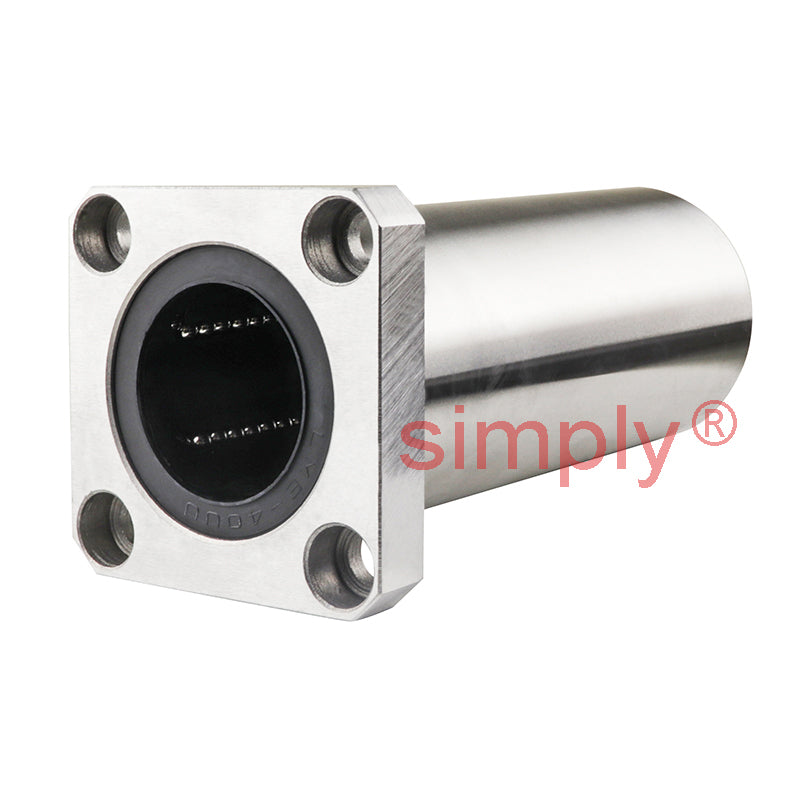 LMEK40LUU Long Square Flanged Linear Ball Bushing with Rubber Seals and Resin Retainer 40x62x151mm