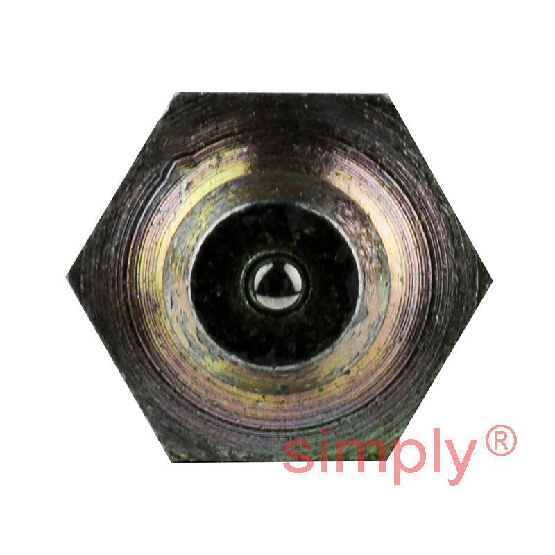 M10x1 Metric Tapered Hardened Mild Steel Zinc Plated Straight Hydraulic Grease Nipples - Pack of 500