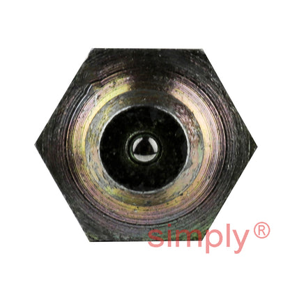 M6x1 Metric Tapered Hardened Mild Steel Zinc Plated Straight Hydraulic Grease Nipples - Pack of 500