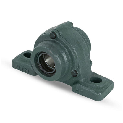 NTN M-C-UCP211D1 Metric Cast Iron Two Bolt Pillow / Plummer Block Housing with 55mm Bore Insert with Cast Iron Cover - Open Version - Allow 2-3 Days