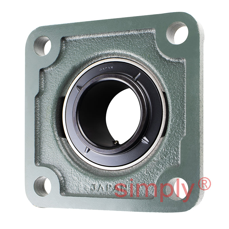 NTN M-UCF210D1 Metric Four Bolt Square Cast Iron Flange Housing with 50mm Bore Insert