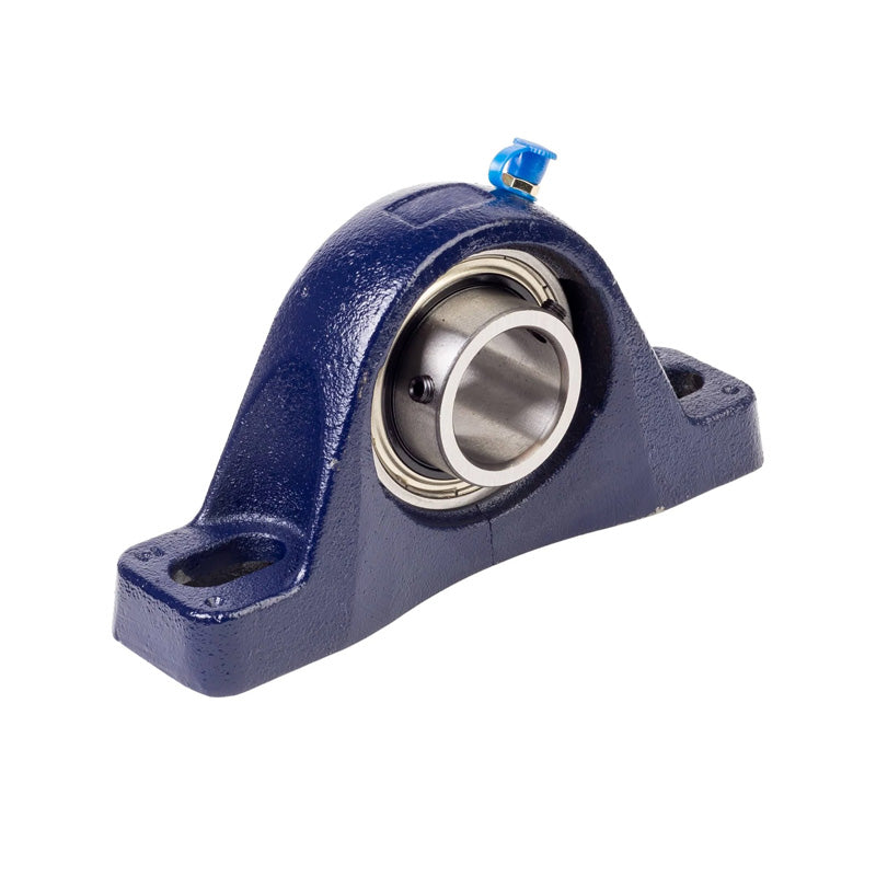 RHP MP2 Two Bolt Cast Iron Pillow Block and 2 Bore Grub Screw Insert