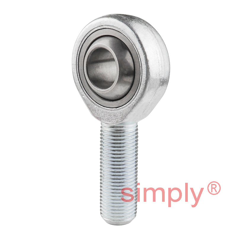 Branded MS-M16C Right Hand Metric Steel / PTFE Lined Maintenance Free Plain Male Rod End M16x1.5 Thread - Allow 7-10 Days