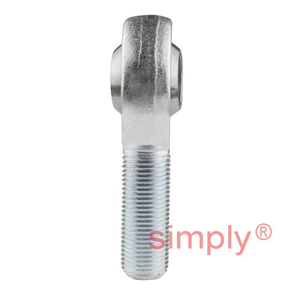 Branded MS-M16C Right Hand Metric Steel / PTFE Lined Maintenance Free Plain Male Rod End M16x1.5 Thread - Allow 7-10 Days