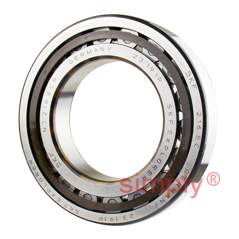 SKF NJ216ECP Single Row Cylindrical Roller Bearing with Polyamide Cage 80x140x26mm
