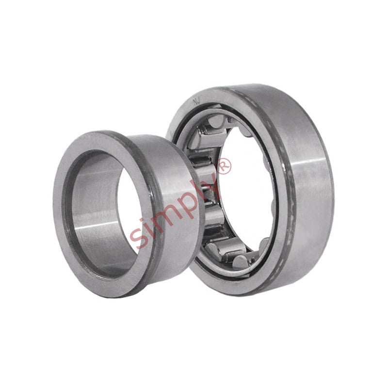 NJ407-M1 + HJ407 X-life Cylindrical Roller Bearing with Cage and L-section Ring 35x100x25mm