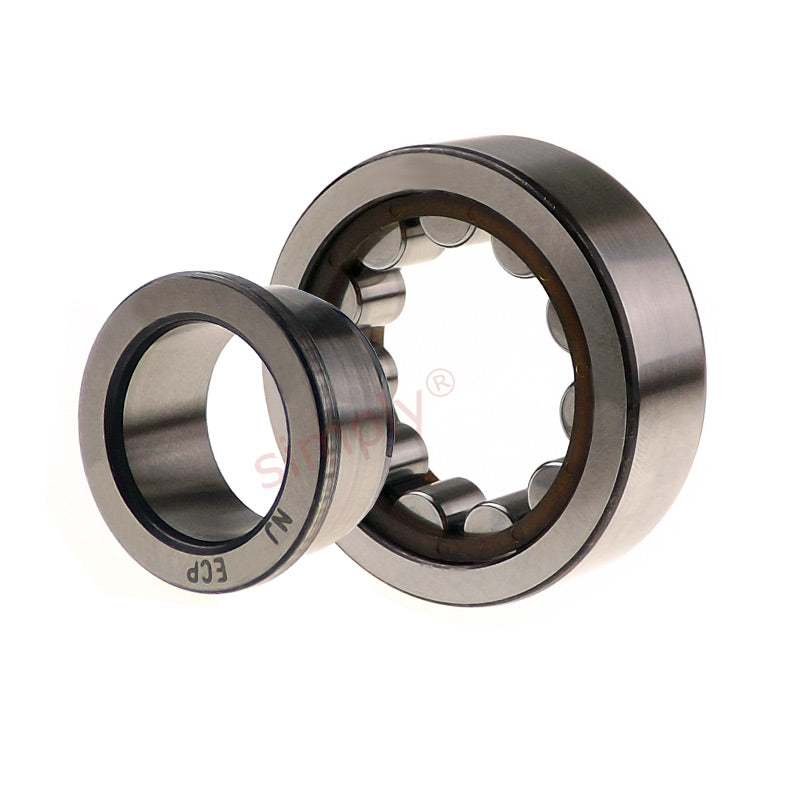 NJ2211ETVP Single Row Cylindrical Roller Bearing Extra Load Polyamide Cage 55x100x25mm