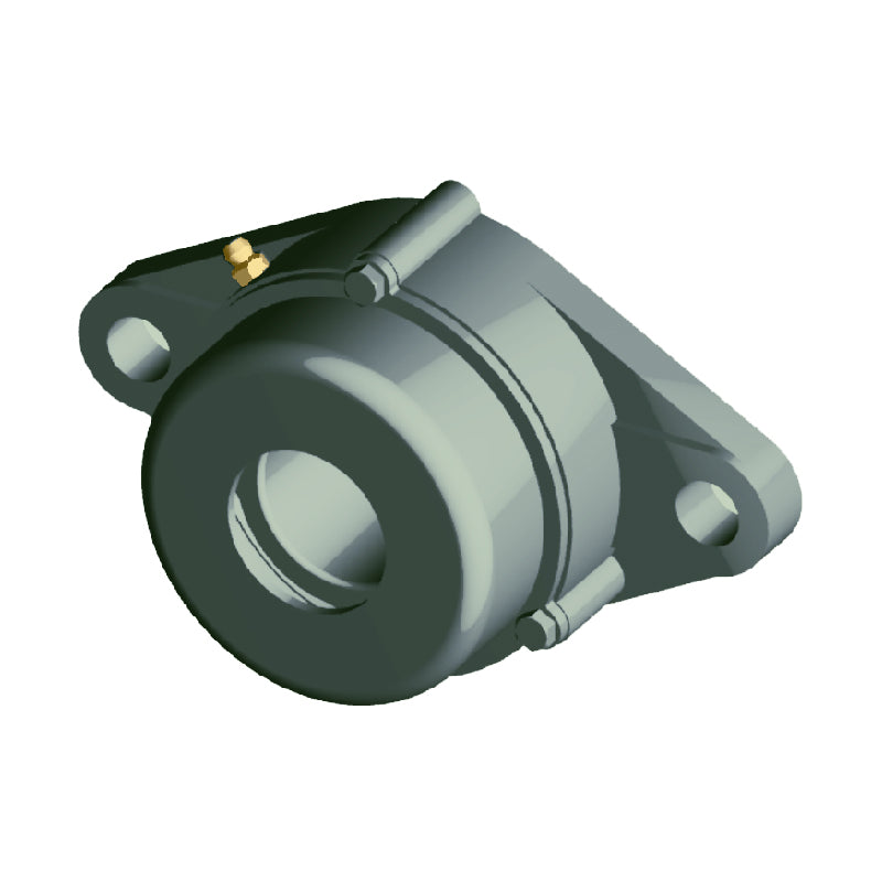 NTN C-UCFLX09-111D1 Imperial Two Bolt Oval Cast Iron Flange Housing with 1-11/16 inch Bore Insert with Cast Iron Cover - Open Version - Allow 2-3 Days