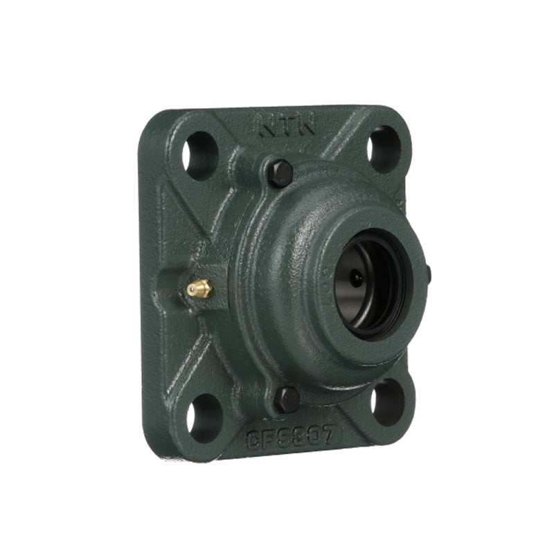 NTN C-UKF211D1/H2311X Metric Four Bolt Square Cast Iron Housing with Cast Iron Cover - Open Version - Insert and Adaptor Sleeve Fits 50mm Shaft - Allow 2-3 Days