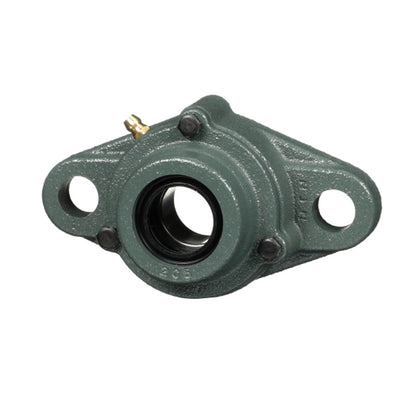 NTN C-UKFL207D1/H2307X Metric Two Bolt Cast Iron Oval Housing with Cast Iron Cover - Open Version - Insert and Adaptor Sleeve Fits 30mm Shaft - Allow 2-3 Days