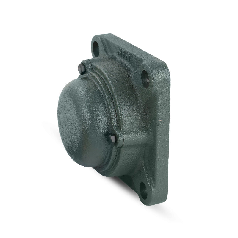 NTN CM-UCF319-311D1 Imperial Four Bolt Square Cast Iron Flange Housing with 3-11/16 inch Bore Insert with Cast Iron Cover - Closed Version - Allow 2-3 Days
